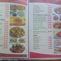 Menu at Hasan in Pakse