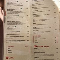 Menu inside  at Holy Deer Cafe and Cenote  in Tulum