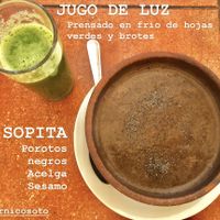 Sopa más jugo de Luz  at La Fraternal in Santiago