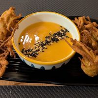 Vegetable pakoras   at Cor del Pilar in Valencia