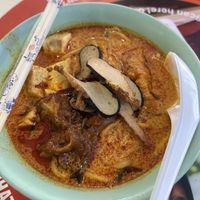 Curry noodles 9/10 love how much ingredients there is   at Old Long House Vegetarian in Central Singapore