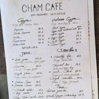 Menu at Chạm Bakery Cafe in Ninh Binh