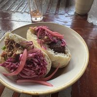 Pita Beetroot falafel (after first bite…)  at Chạm Bakery Cafe in Ninh Binh