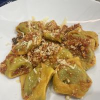 Tortellini ricotta e spinaci al ragù  at Trattoria MODErNA in Montale