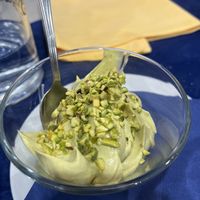Mascarpone al pistacchio  at Trattoria MODErNA in Montale