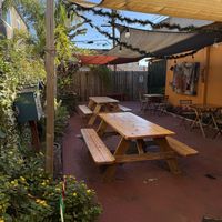 outside seating   at Cafeina Cafe in San Diego
