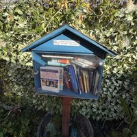 little library   at Cafeina Cafe in San Diego