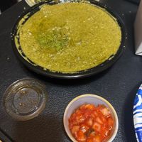 Punjabi Tadka Saag (menu says it’s vegan but waiter says it has dairy) and onion chutney  at Lazeez Indian in Wake Forest