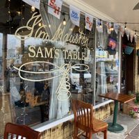 Outside seating  at Sam's Table in Huntsville