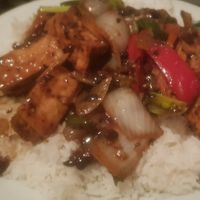 Tofu black bean and rice #Veganuary at Sunny House in South Shields