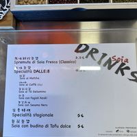 menu  at Dalle8  in Milan