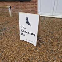 Sign at Darkroom Chocolate in North Walsham