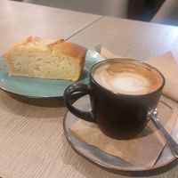 Lemon cake and soy cappuccino at Supernatural  in Ta Xbiex