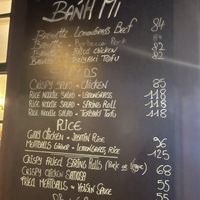 Menu  at Banh Mi CPH in Copenhagen