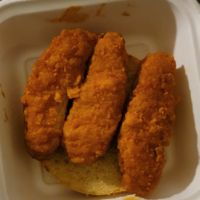 Plant-Based Tender Sandwich with Hot Buffalo Sauce at Atomic Wings in Champaign
