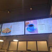 Drinks menu at Blue Tokai Coffee Roasters - Khan Market in New Delhi