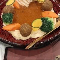 Massaman curry hummus at Vegan Pranakhon in Bangkok