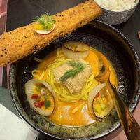 Khao soi  at Vegan Pranakhon in Bangkok