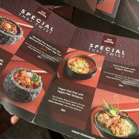 Menu  at Vegan Pranakhon in Bangkok