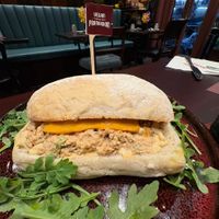 Vegan tuna cheese melt sandwich  at Vegan Pranakhon in Bangkok