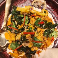 Cauli chickpea labneh w pitta bread at Vegan Pranakhon in Bangkok