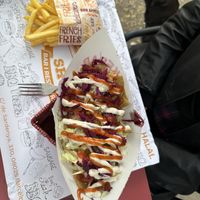 seitan kebap menu w fries and drink  at Doner Kebab Show in Barcelona