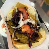 Vegan kebab  at Doner Kebab Show in Barcelona