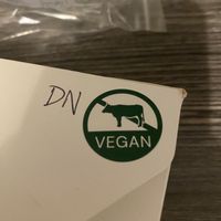 Vegan labelling (however they only put it on 1 of our boxes)  at Torthai  in West London