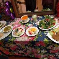 Sample table at Los Vegetarianos in Mexico City