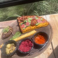 Vegan plate (came with more) -18 000  at Berlina in San Carlos De Bariloche