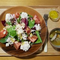 Soy ricotta salad at Cook and Book 쿡앤북 in Seoul