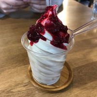 Raspberry Ice Cream at Cook and Book 쿡앤북 in Seoul