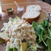 apple grain salad with bread at Cook and Book 쿡앤북 in Seoul