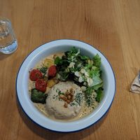 Veggie burger from heaven at Cook and Book 쿡앤북 in Seoul