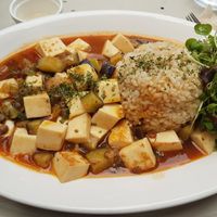 tofu and lentils  at Cook and Book 쿡앤북 in Seoul