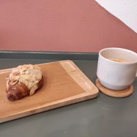 Almond croissant at NOT SO VEGAN in Matosinhos