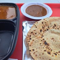 2 vegan Dahls of the day with roti at Govindi The Cloud Kitchen in Jaipur