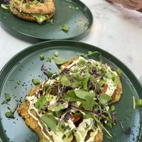 Vegan Fritters and Avo Bagel  at Woolworths Old Bakery  in Cape Town