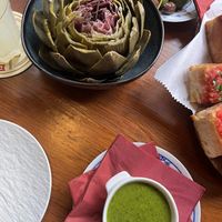 Riesenartischoke vegan mit super leckerem Dip  at Stadtschenke Saarbrücken in Saarbrucken
