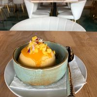 Mango Sorbet dessert at Crasqui Venezuelan Restaurant in St Paul