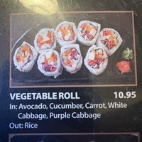 Vegan roll option  at Idy Sushi Rolls in Idyllwild
