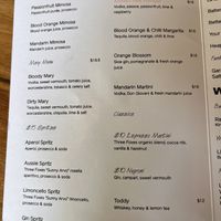 Menu  at Archie's All Day   in Fitzroy