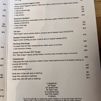 Menu  at Archie's All Day   in Fitzroy