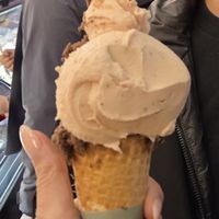 Watermelon mint and dark chocolate cone at Anita La Mamma del Gelato -  Penn Plaza in New York City