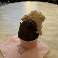 watermelon & mint with cookies and cream scoop on bottomm  at Anita La Mamma del Gelato -  Penn Plaza in New York City