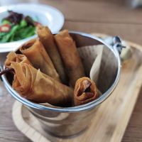 Mushrooms spring rolls at Buddha -菩茶 in Dali