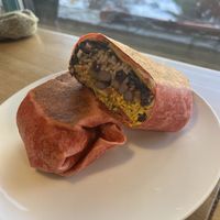 Bean burrito  #Veganuary at Naked Sprout Juice Bar Cafe in Whistler