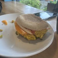 Breakfast English muffin   at Naked Sprout Juice Bar Cafe in Whistler