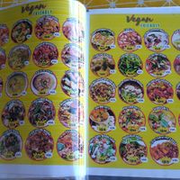 Vegan selection from the menu at Zaap Spicys in Phuket