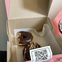 Chocolate & old dirty bastard   at Voodoo Doughnut in Seattle